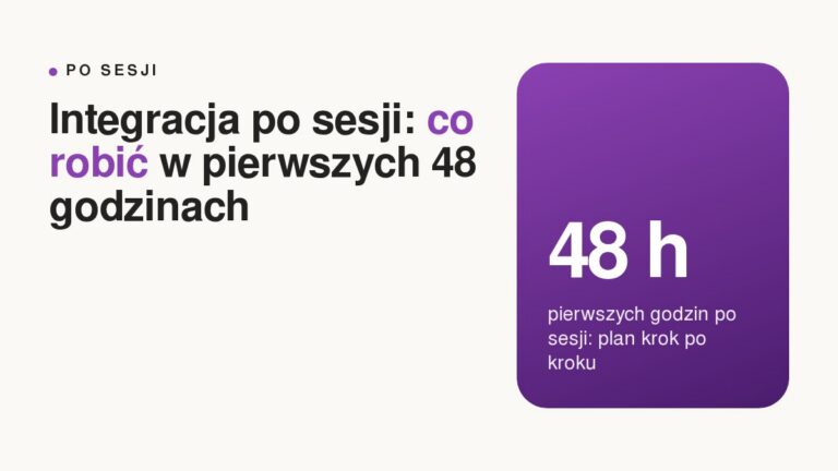 Integracja po sesji oddechowej: pierwsze 48 godzin